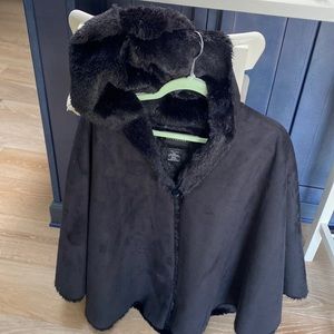 Brand new black furry coat size s/m